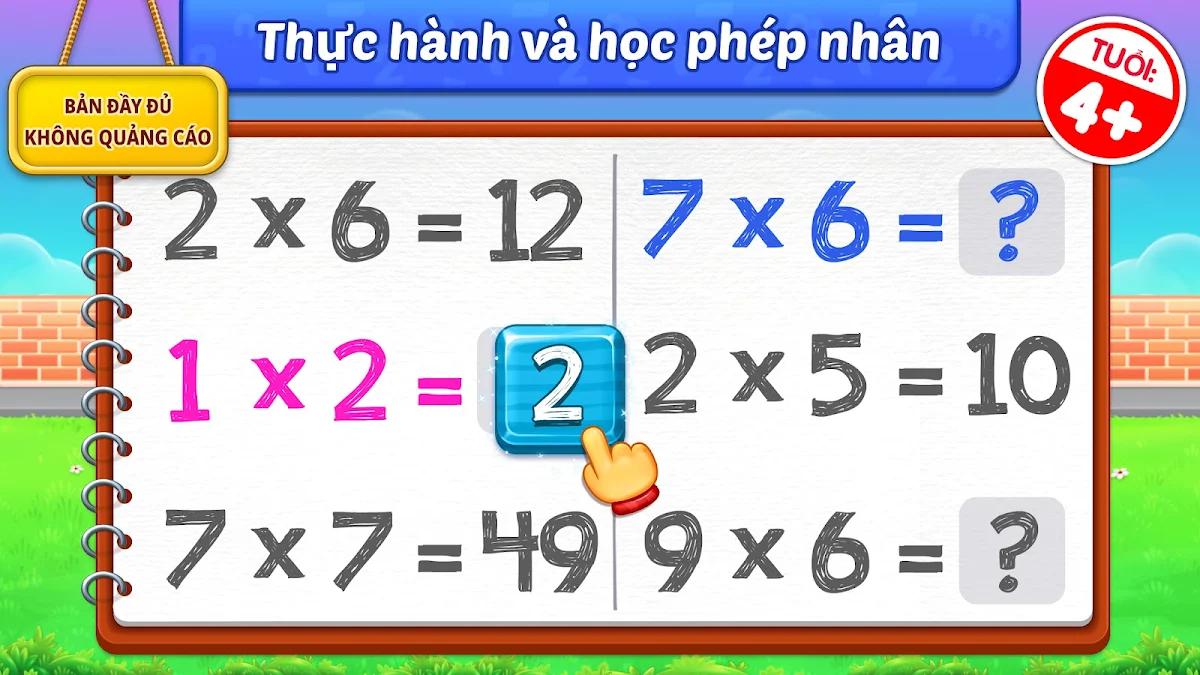 Trò chơi học toán phép nhân