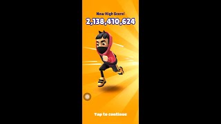Subway Surfers Final World Record Over 2.1 Billion Points NO CHEATS OR HACKS ! (Double Coins) screenshot 4